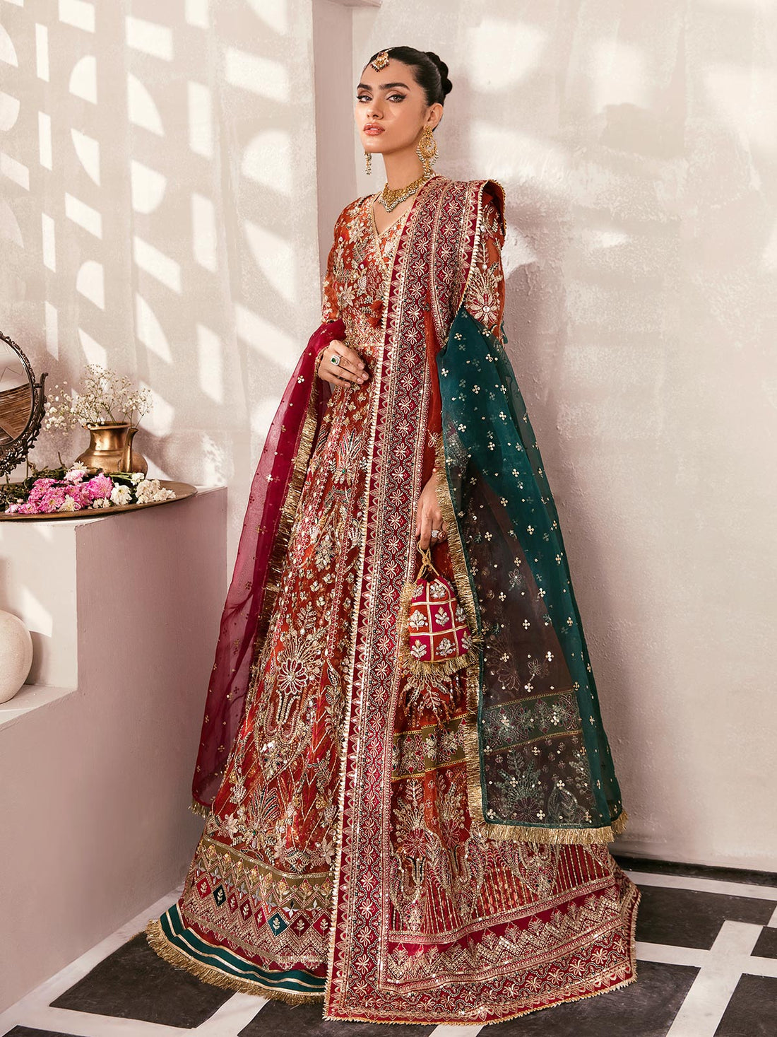 Gulaal | Wedding Formals | ZAIRA GL-WS-22V1-30 (RUST ANGRAKHA) - House Of Hania