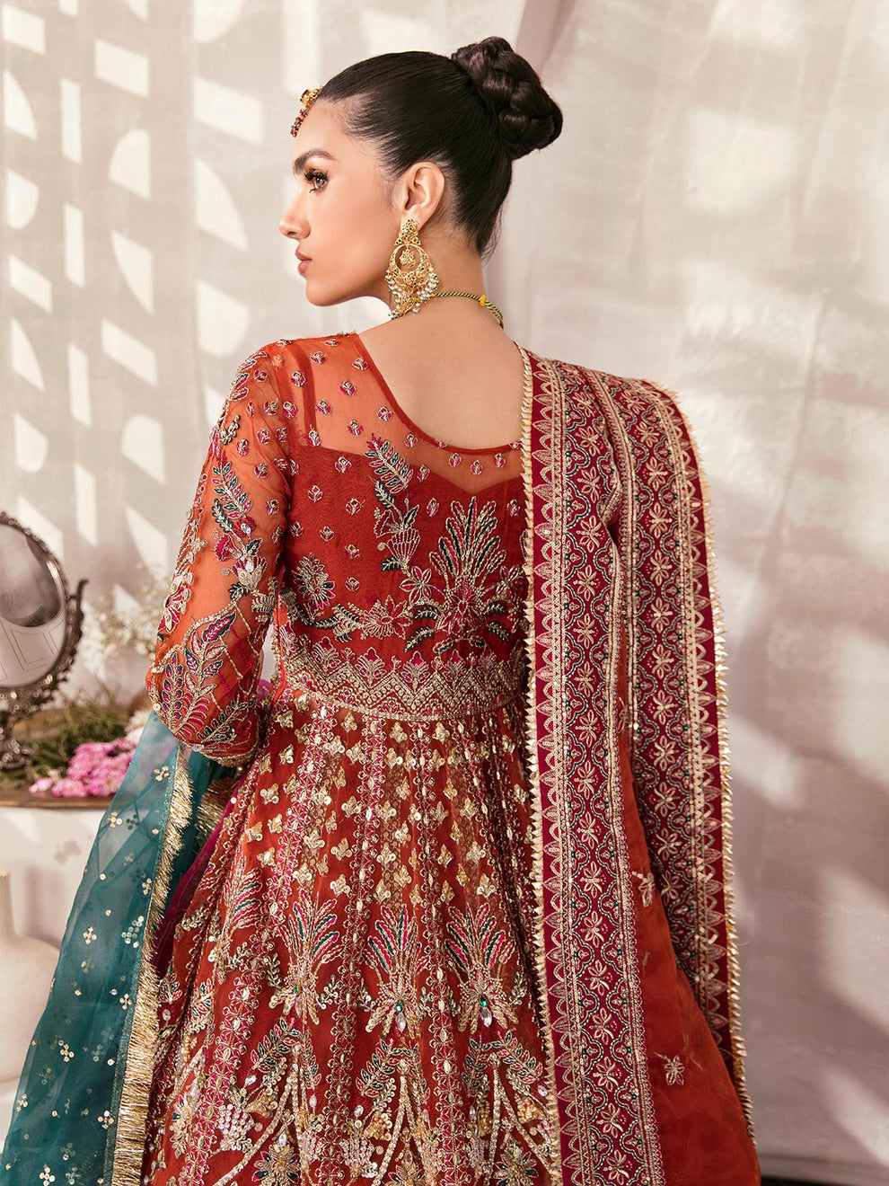 Gulaal | Wedding Formals | ZAIRA GL-WS-22V1-30 (RUST ANGRAKHA) - House Of Hania