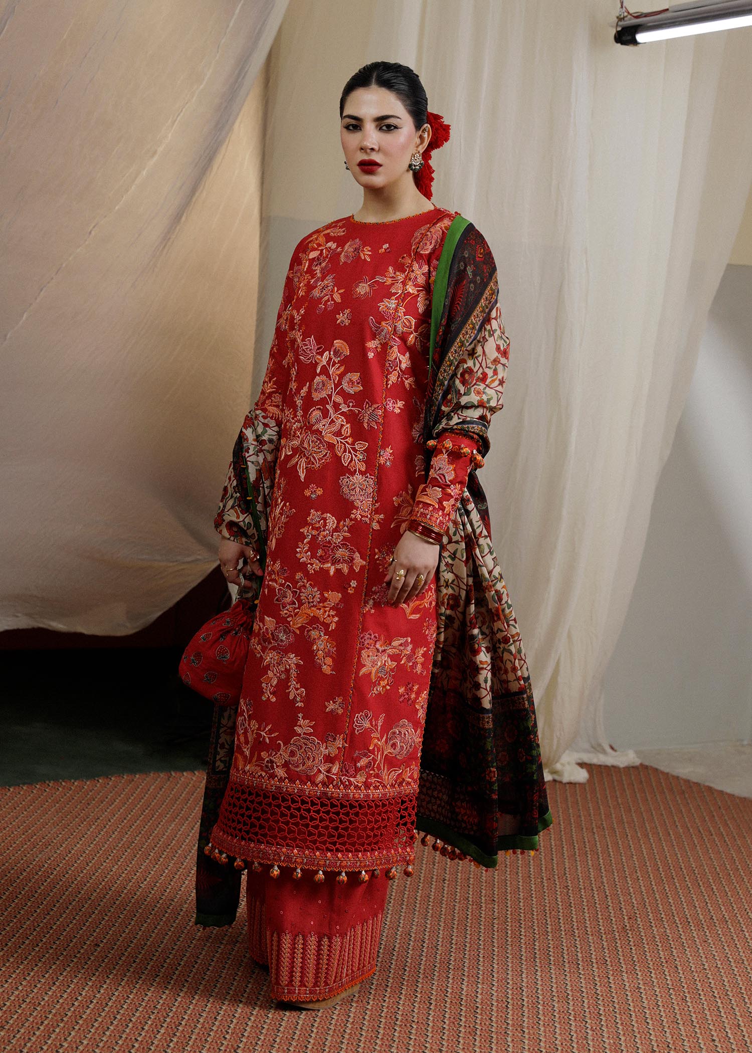 Hussain Rehar | Lawn SS 2023 | Berry - House Of Hania