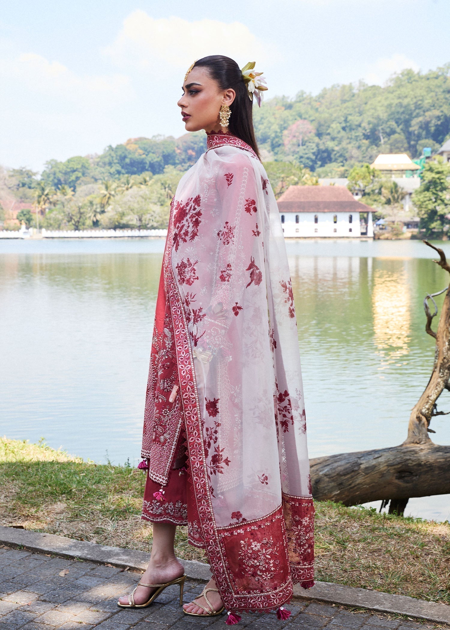 Hussain Rehar | Luxury Lawn 25 | Flare - House Of Hania