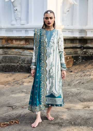 Hussain Rehar | Luxury Lawn 25 | Veil - House Of Hania
