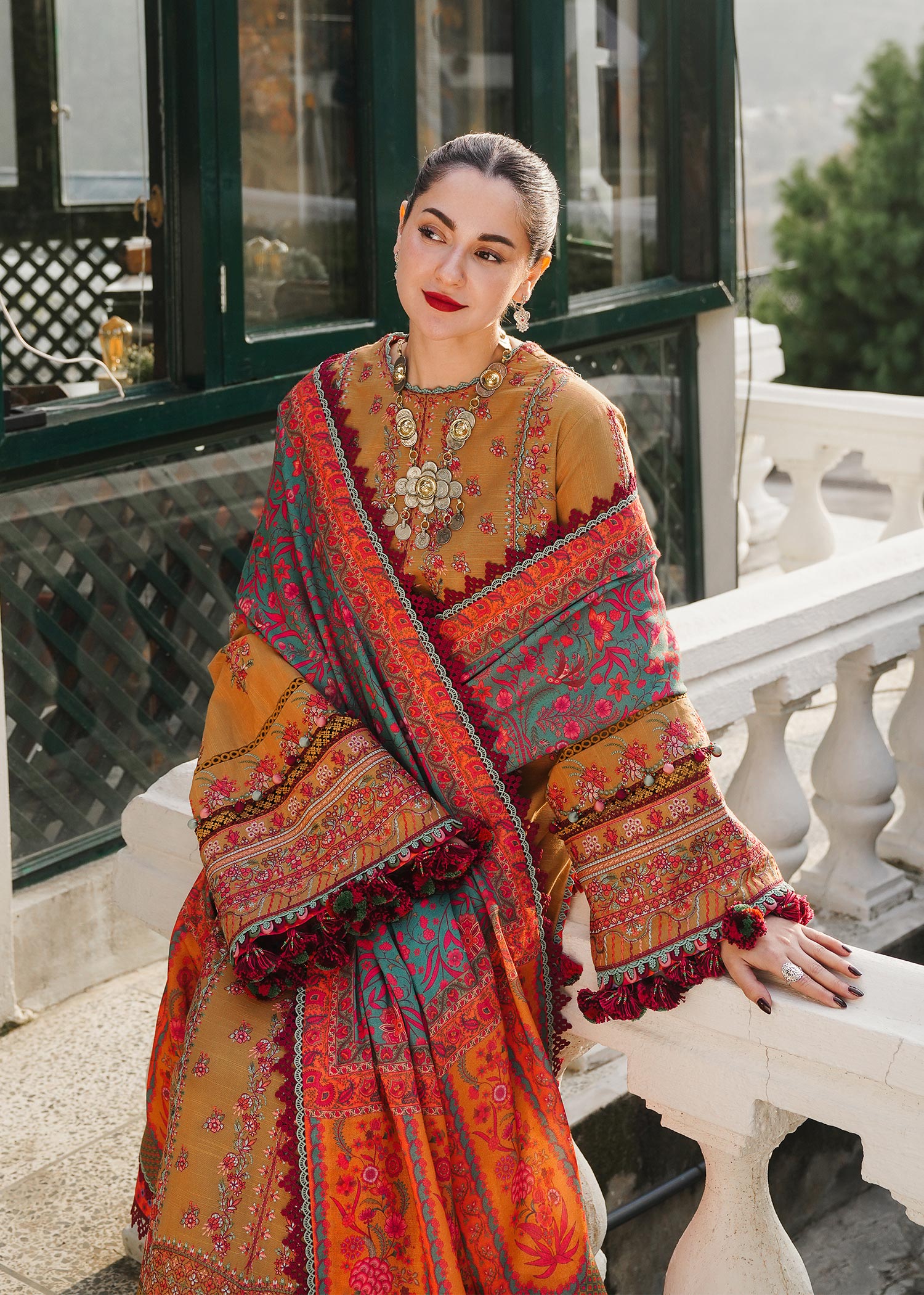 Hussain Rehar | Winter Shawl 24 | Horain - House Of Hania