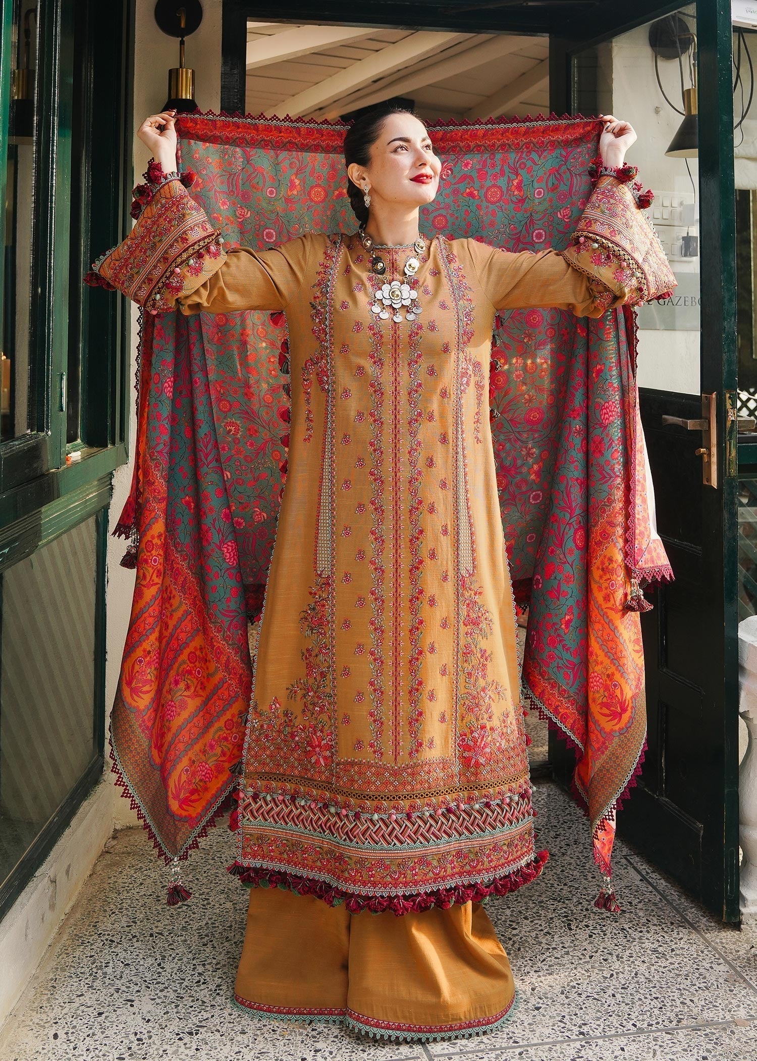 Hussain Rehar | Winter Shawl 24 | Horain - House Of Hania