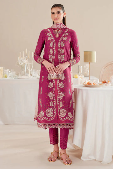 Jazmin | Iris EMBROIDERED DOBBY LAWN IL'25-D05 - House Of Hania