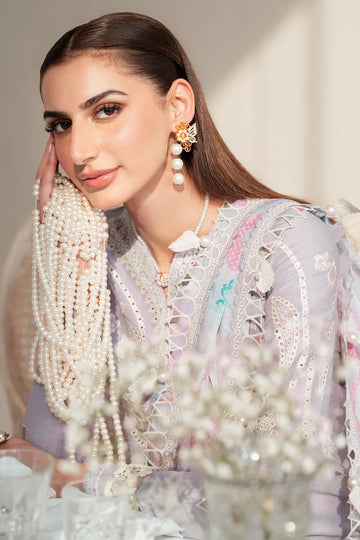 Jazmin | Iris EMBROIDERED DOBBY LAWN IL'25-D06 - House Of Hania