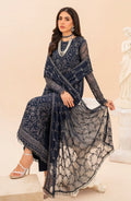 Maheer by Zarif Sequins Embroidered Net 3Pc Suit ZMU-02 ILANA - House Of Hania