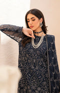 Maheer by Zarif Sequins Embroidered Net 3Pc Suit ZMU-02 ILANA - House Of Hania