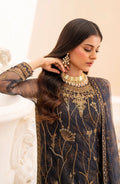 Maheer by Zarif Sequins Embroidered Net 3Pc Suit ZMU-05 SELENE - House Of Hania