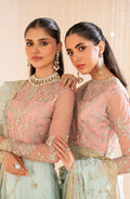 Maheer by Zarif Sequins Embroidered Net 3Pc Suit ZMU-06 ESME - House Of Hania