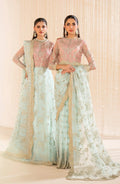 Maheer by Zarif Sequins Embroidered Net 3Pc Suit ZMU-06 ESME - House Of Hania