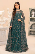 Maheer by Zarif Sequins Embroidered Net 3Pc Suit ZMU-07 ZAYB - House Of Hania
