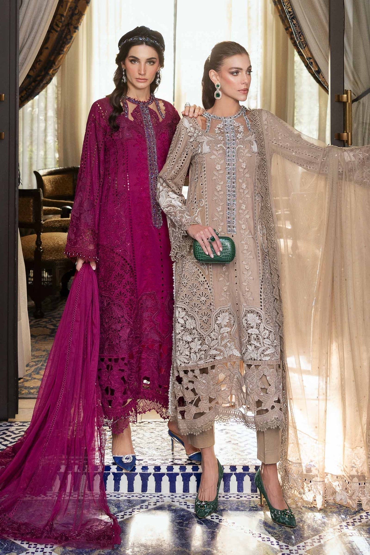 Maria B | Luxury Lawn 25 | D-2502-B - House Of Hania