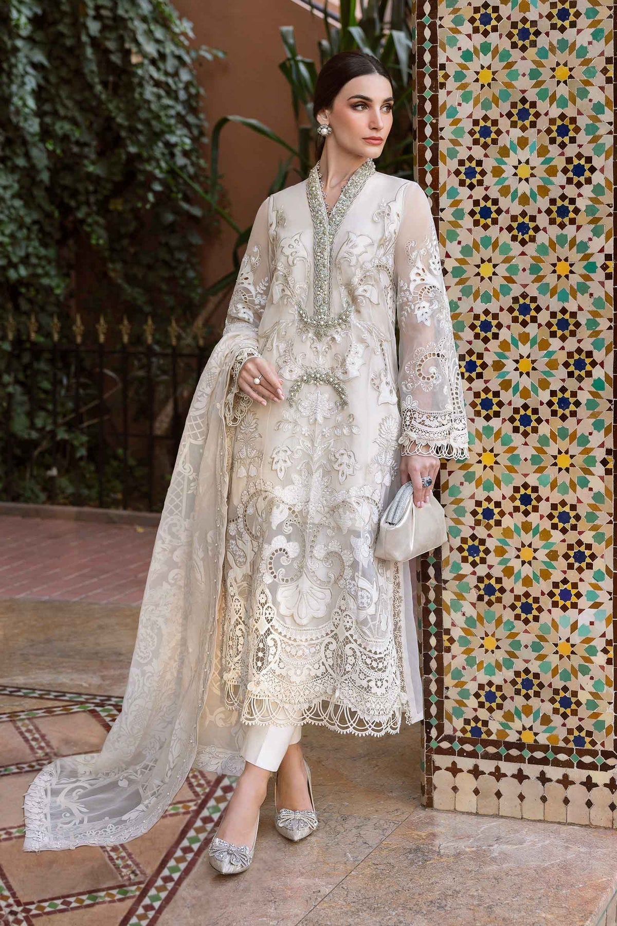 Maria B | Luxury Lawn 25 | D-2506-A - House Of Hania