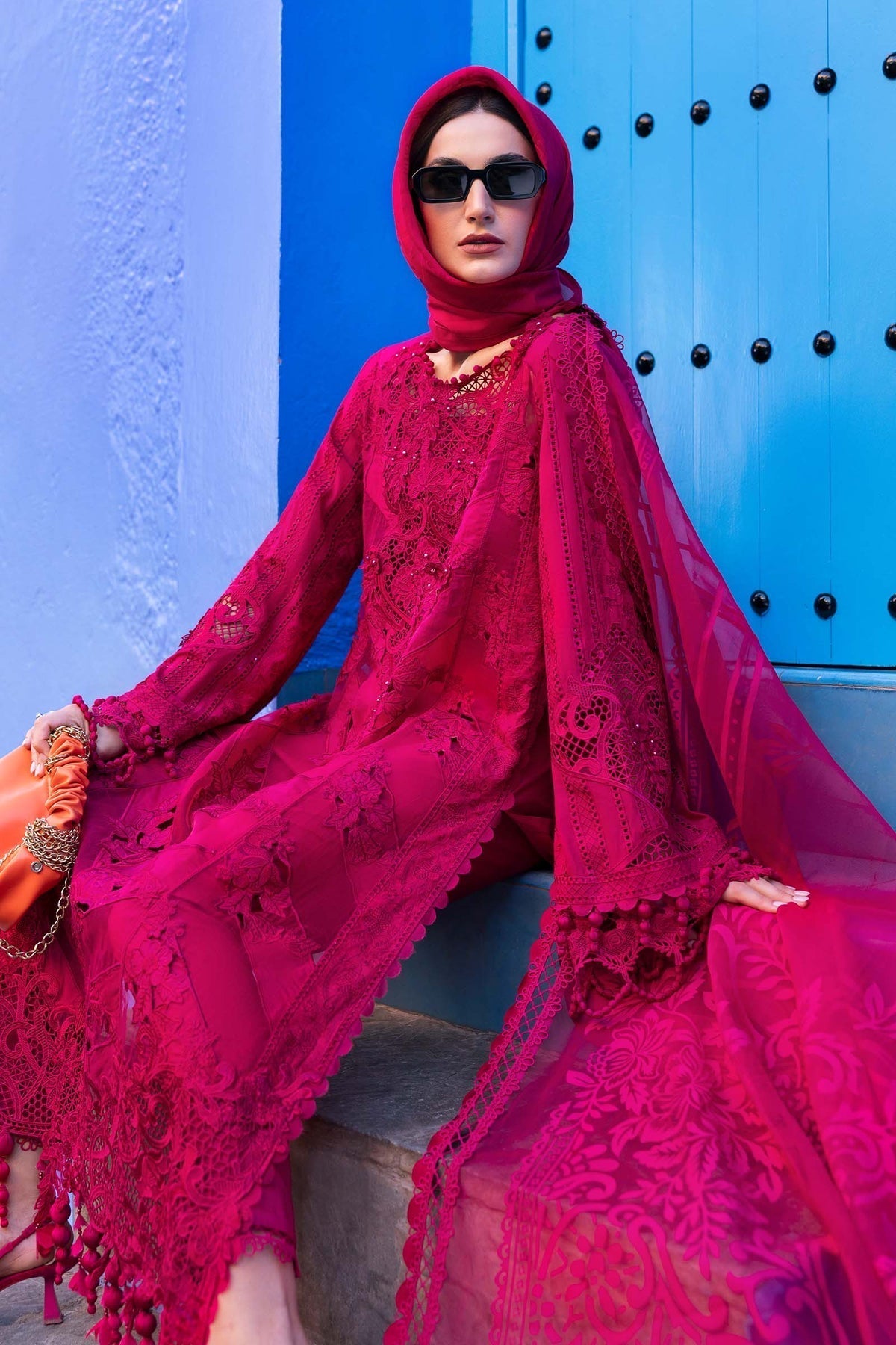 Maria B | Luxury Lawn 25 | D-2508-A - House Of Hania