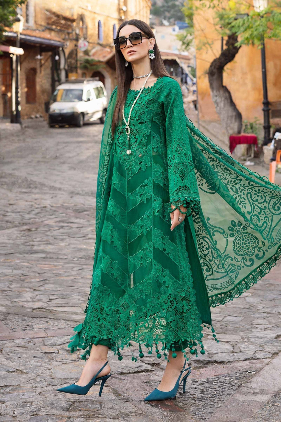 Maria B | Luxury Lawn 25 | D-2508-B - House Of Hania