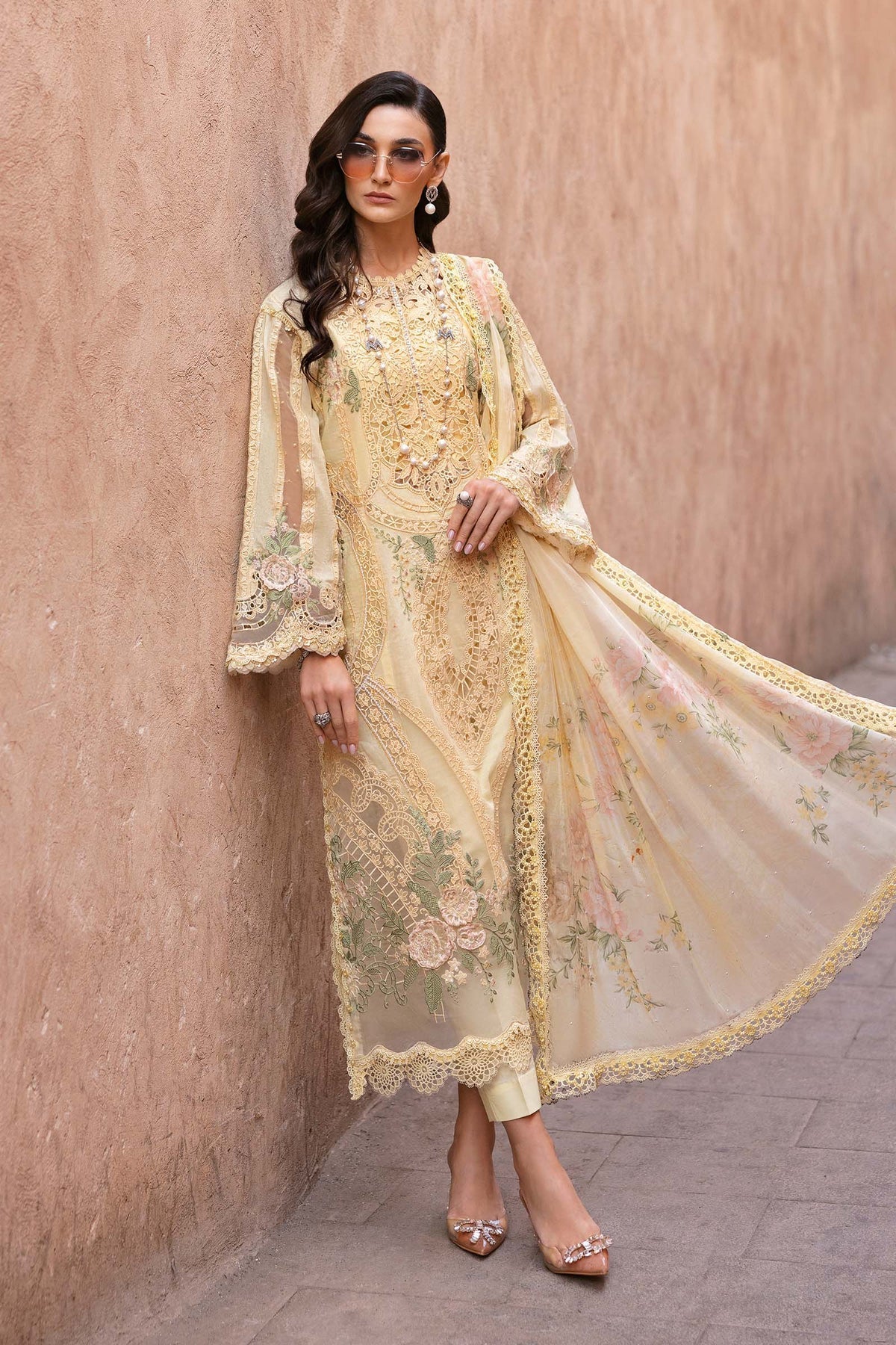 Maria B | Luxury Lawn 25 | D-2509-A - House Of Hania