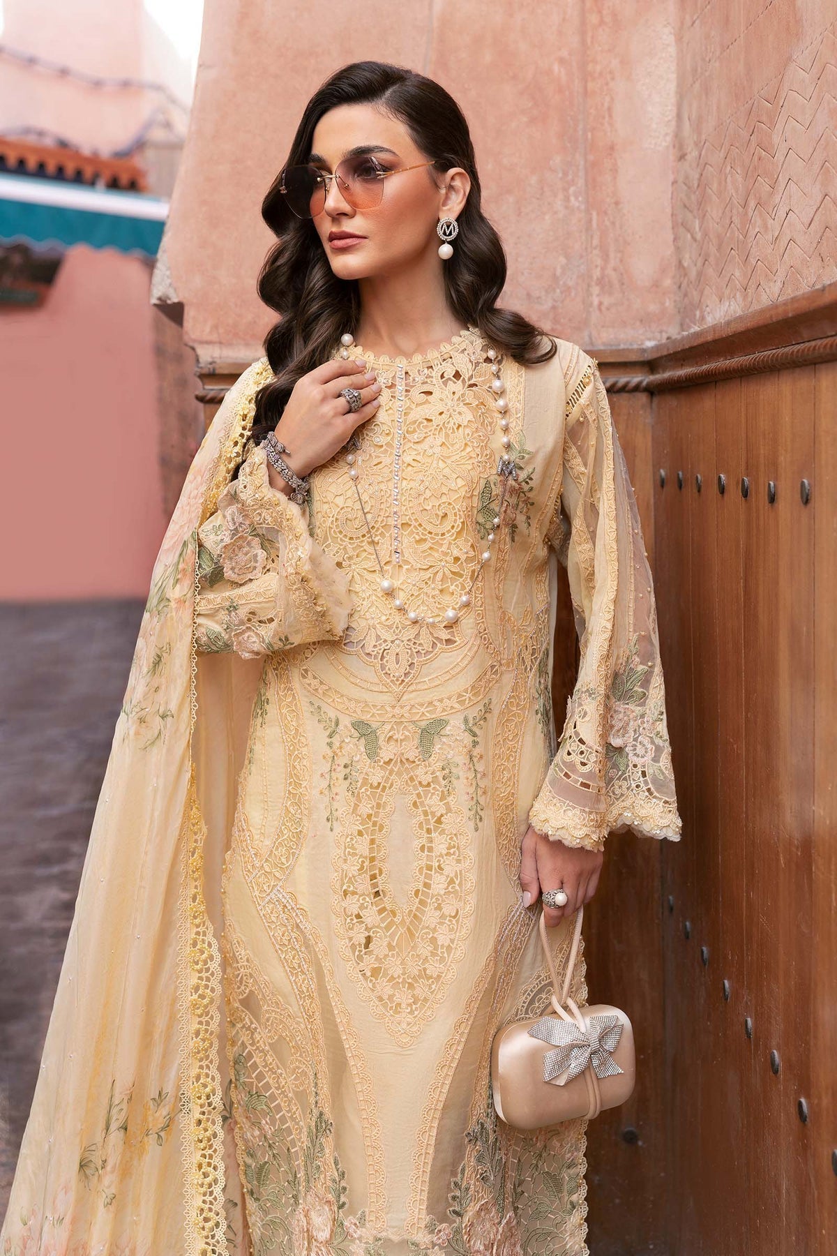 Maria B | Luxury Lawn 25 | D-2509-A - House Of Hania