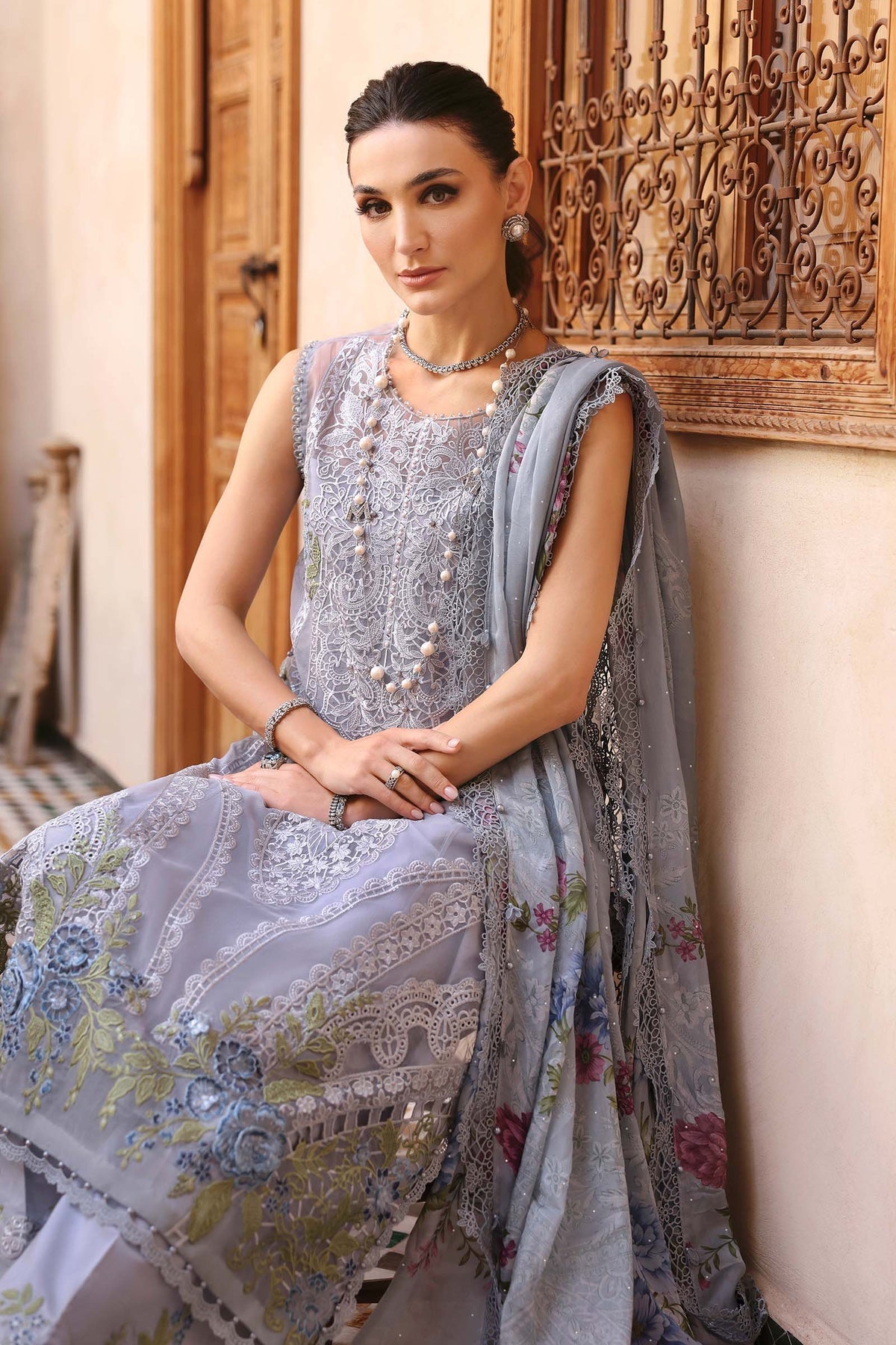 Maria B | Luxury Lawn 25 | D-2509-B - House Of Hania