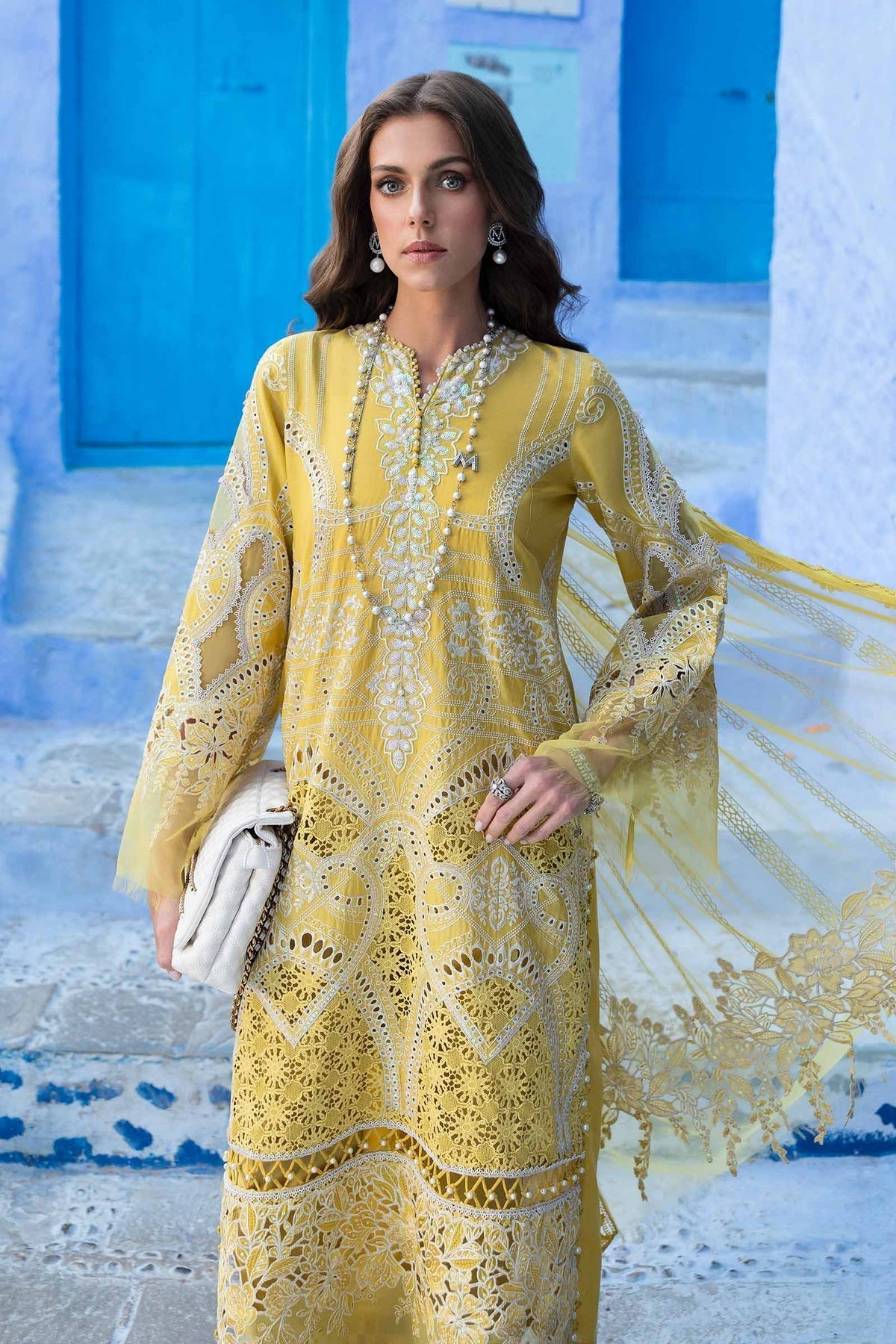 Maria B | Luxury Lawn 25 | D-2512-A - House Of Hania