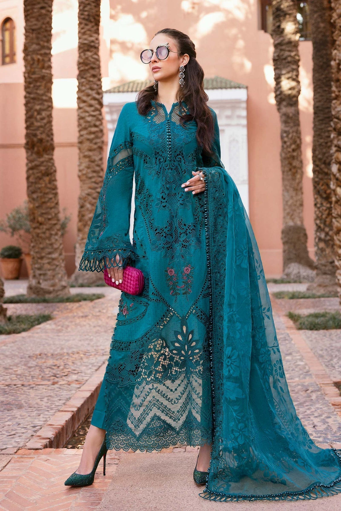 Maria B | Luxury Lawn 25 | D-2513-B - House Of Hania