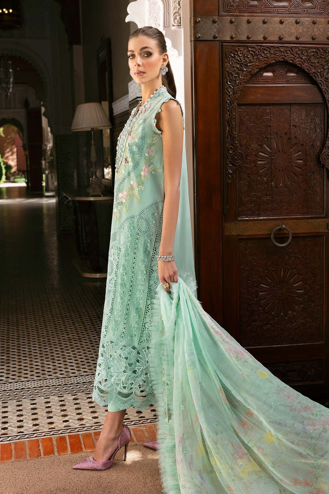 Maria B | Luxury Lawn 25 | D-2514-A - House Of Hania
