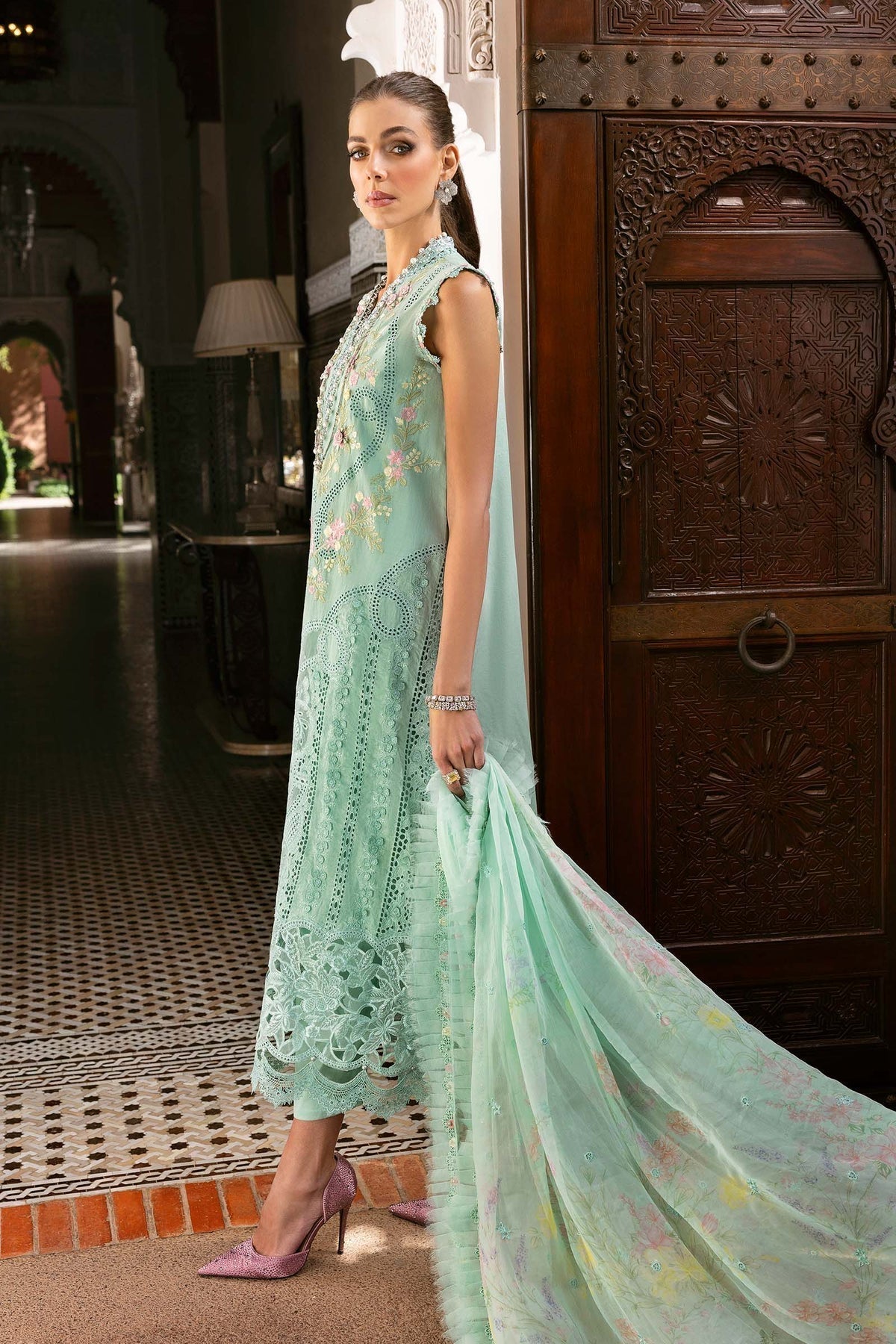 Maria B | Luxury Lawn 25 | D-2514-A - House Of Hania
