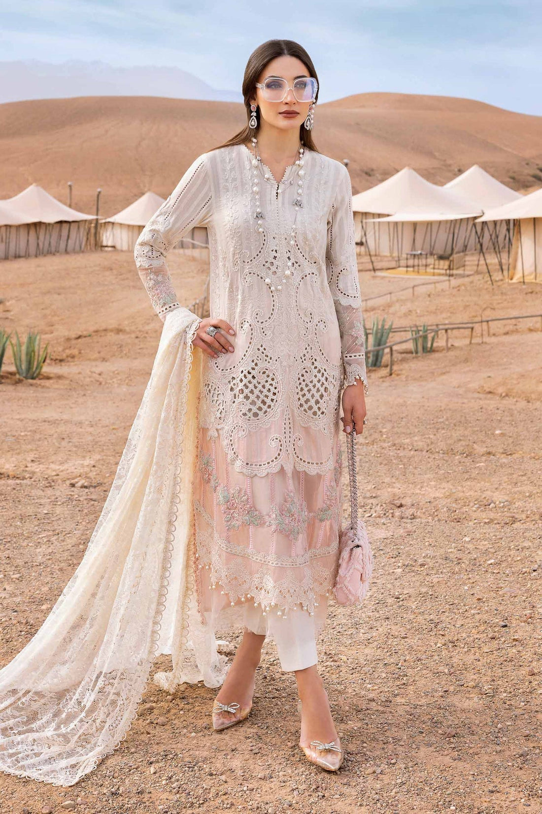 Maria B | Luxury Lawn 25 | D-2515-A - House Of Hania