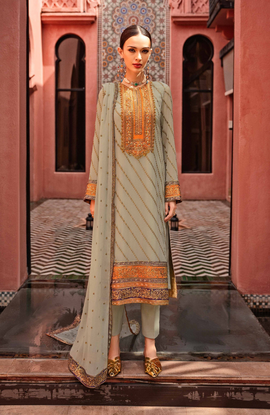 Maryum N Maria | Ariya Premium Chiffon | CATALINA - FW-23511 - House Of Hania