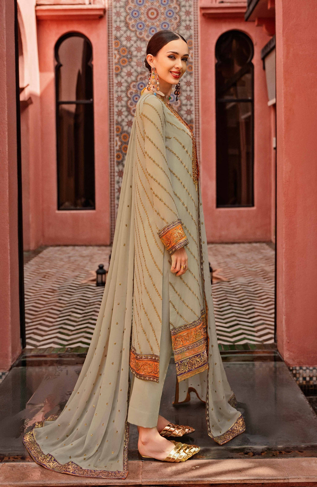 Maryum N Maria | Ariya Premium Chiffon | CATALINA - FW-23511 - House Of Hania