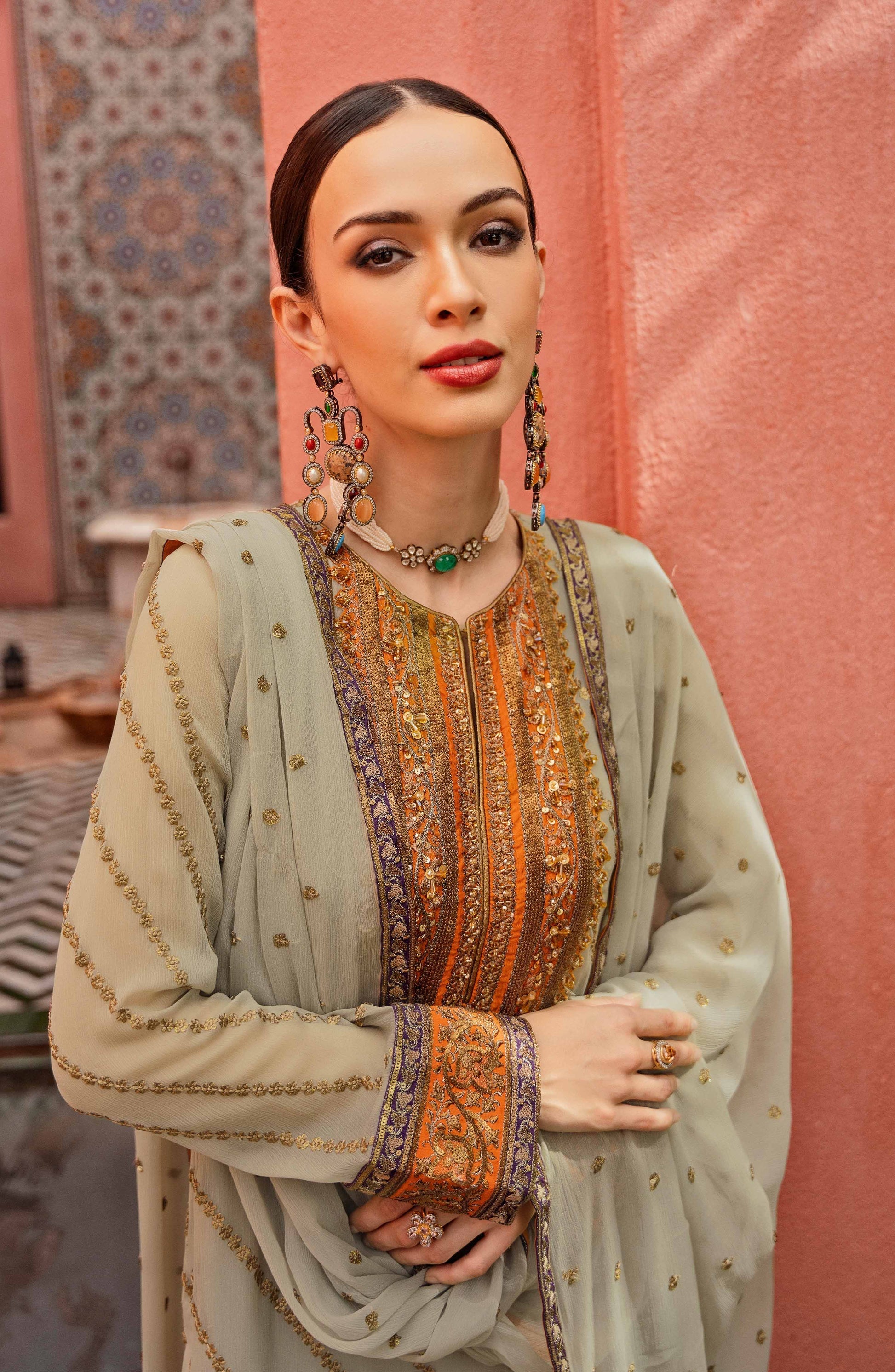 Maryum N Maria | Ariya Premium Chiffon | CATALINA - FW-23511 - House Of Hania