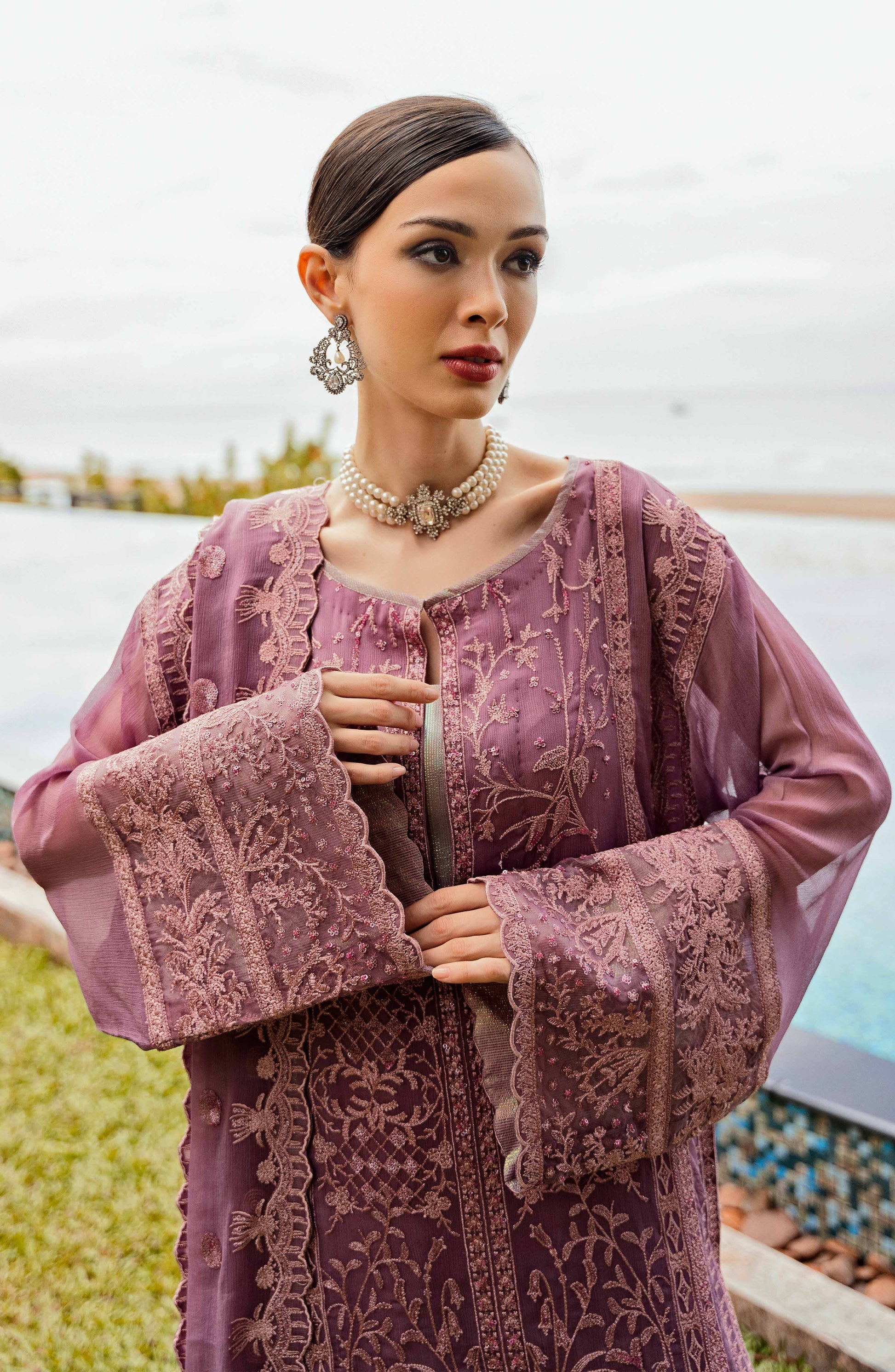 Maryum N Maria | Ariya Premium Chiffon | EMILIA - FW-23516 - House Of Hania