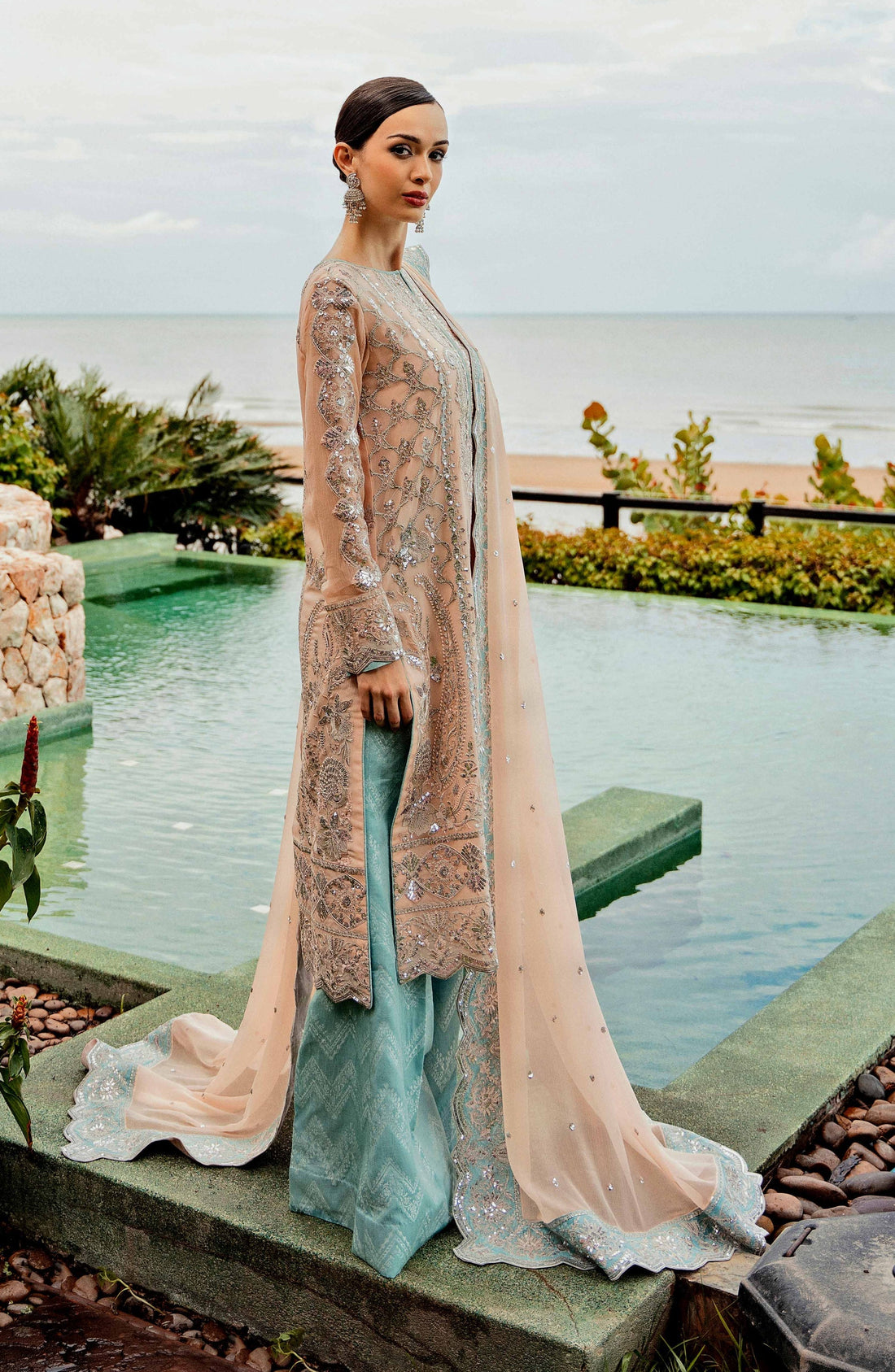 Maryum N Maria | Ariya Premium Chiffon | OLIVIA - FW-23519 - House Of Hania