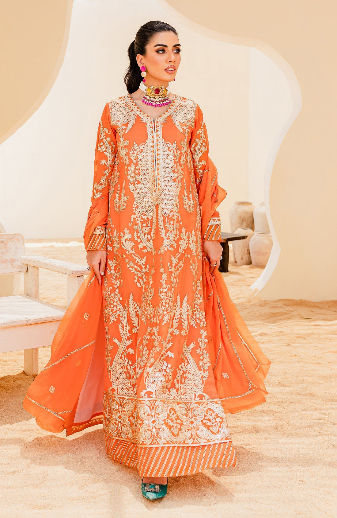 Maryum N Maria | Ariya Premium Chiffon | ORIOLE (QS23-506) - House Of Hania