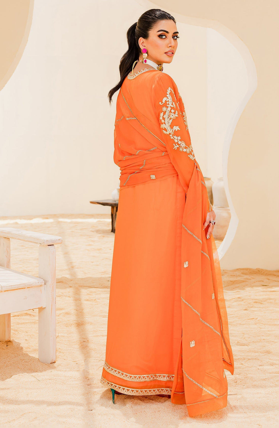 Maryum N Maria | Ariya Premium Chiffon | ORIOLE (QS23-506) - House Of Hania