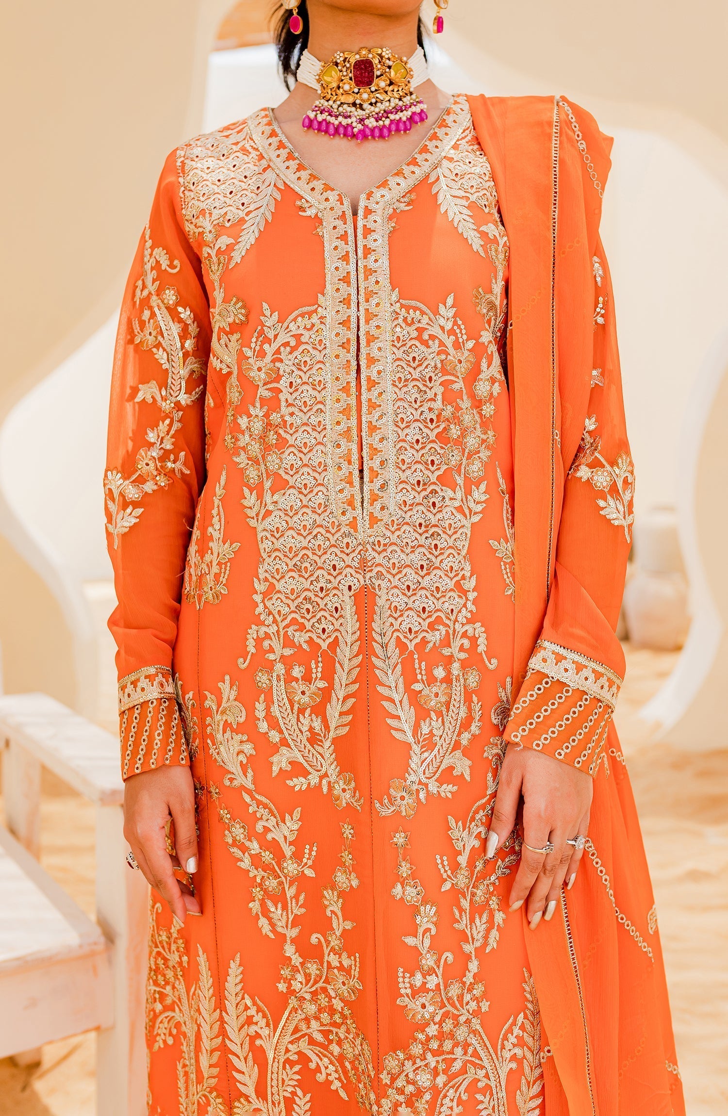 Maryum N Maria | Ariya Premium Chiffon | ORIOLE (QS23-506) - House Of Hania