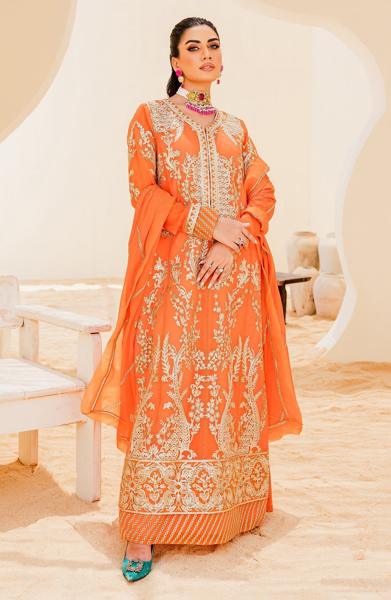 Maryum N Maria | Ariya Premium Chiffon | ORIOLE (QS23-506) - House Of Hania