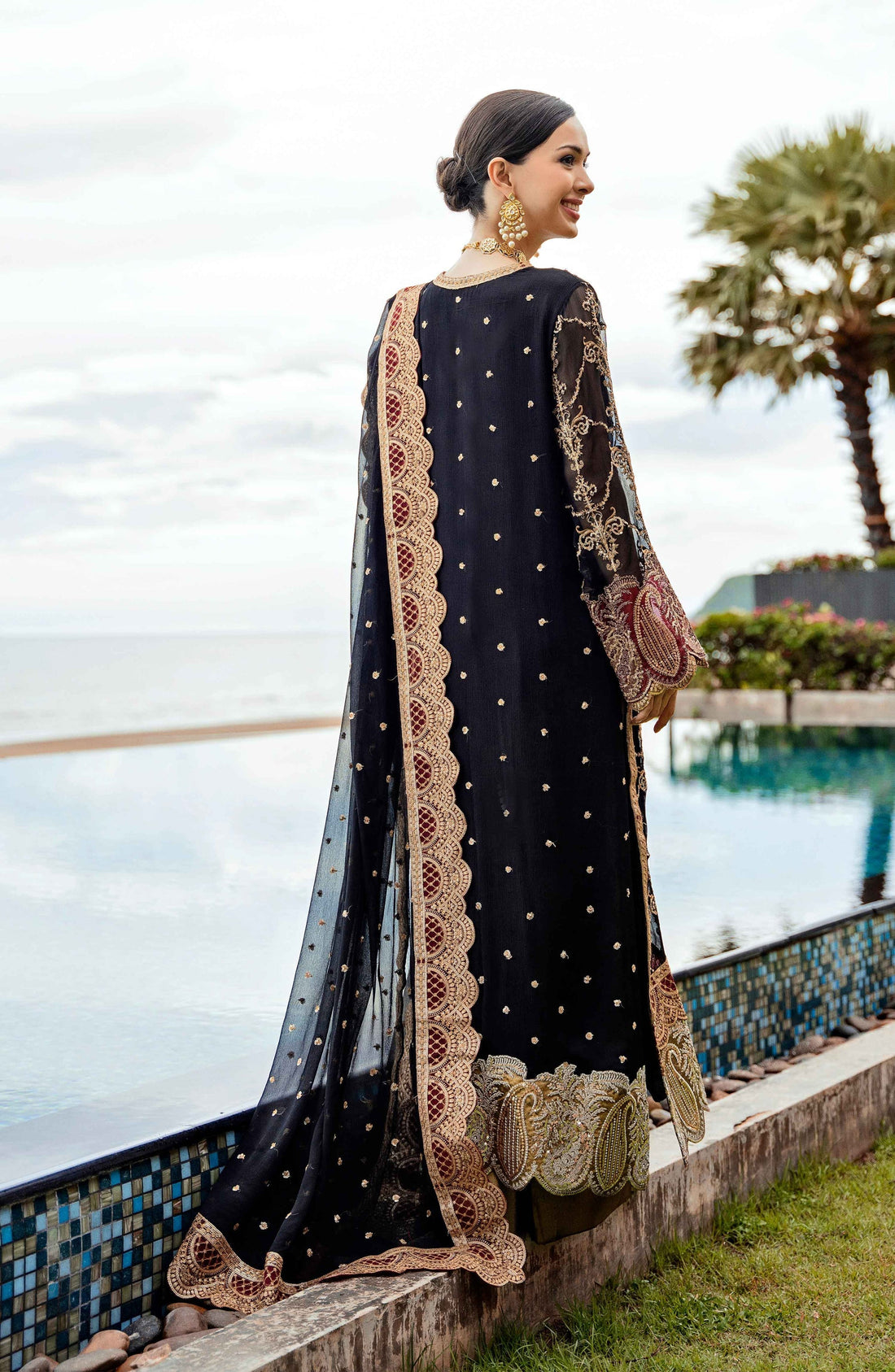 Maryum N Maria | Ariya Premium Chiffon | ZOELIE - FW-23517 - House Of Hania