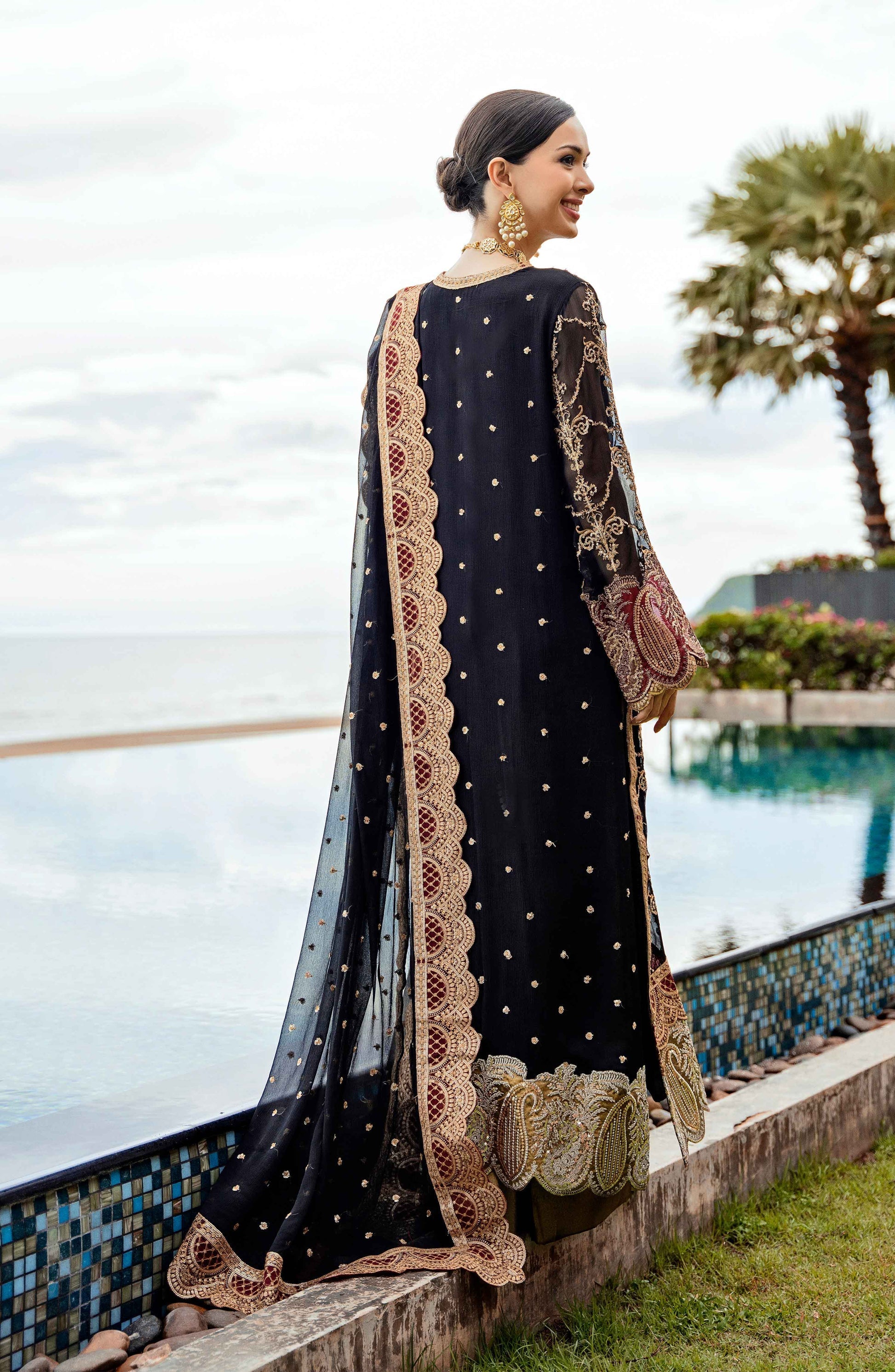 Maryum N Maria | Ariya Premium Chiffon | ZOELIE - FW-23517 - House Of Hania