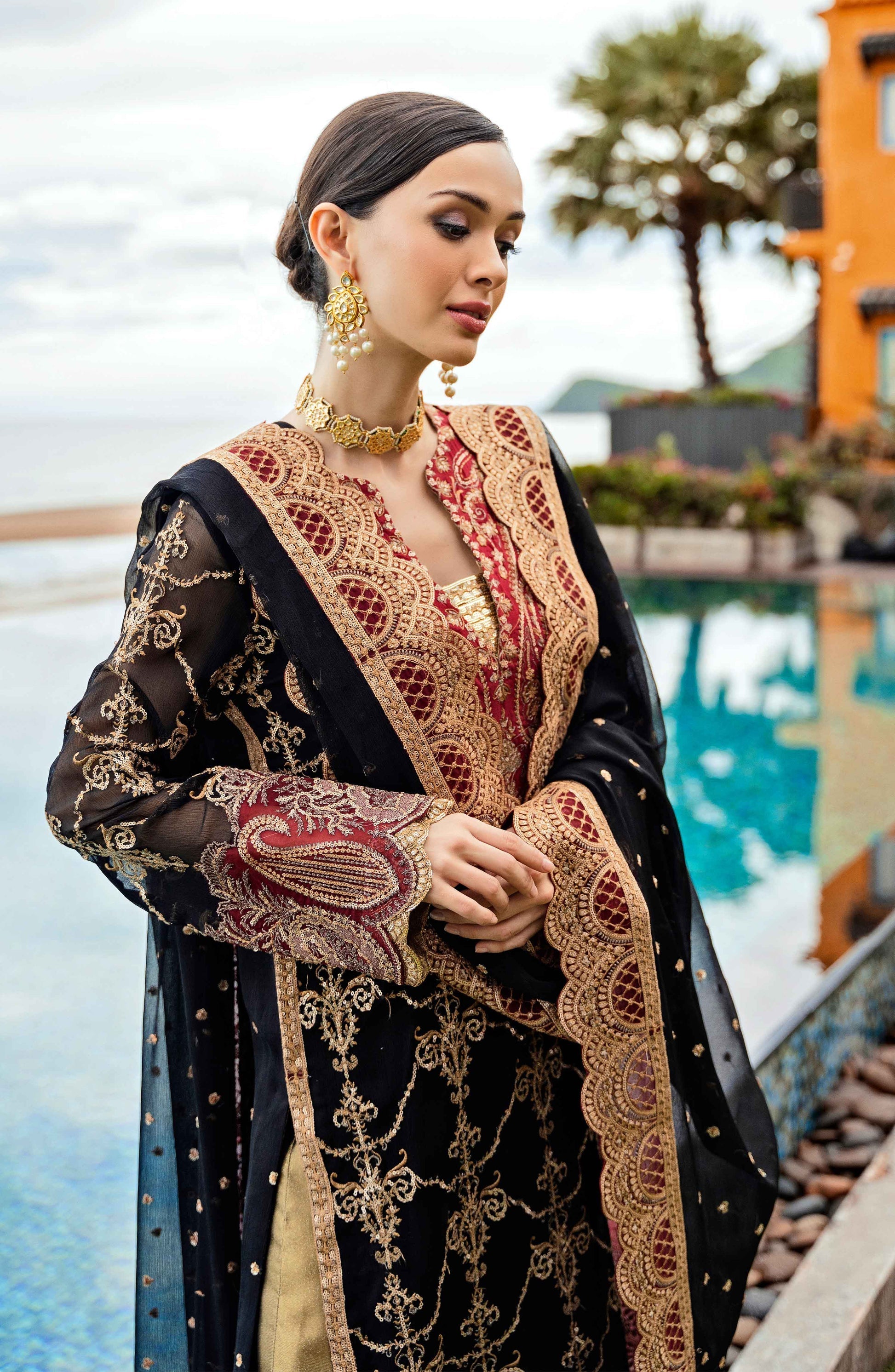 Maryum N Maria | Ariya Premium Chiffon | ZOELIE - FW-23517 - House Of Hania