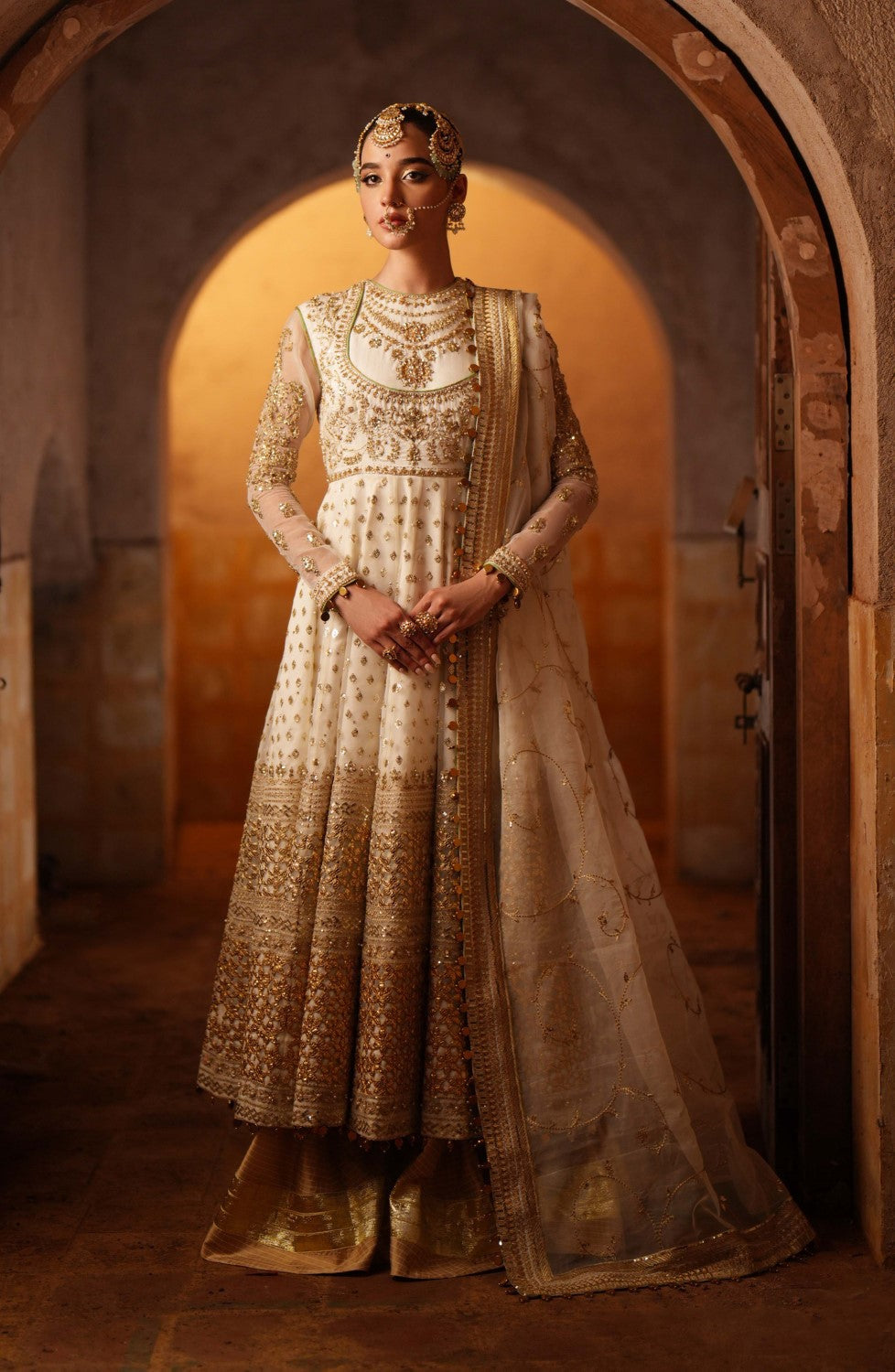 Maryum N Maria | Gul Posh Wedding Formals | Chand Bali - MS40066 - House Of Hania