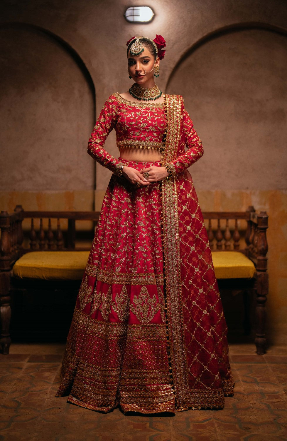 Maryum N Maria | Gul Posh Wedding Formals | ZAIB UN NISA - MS40065 - House Of Hania
