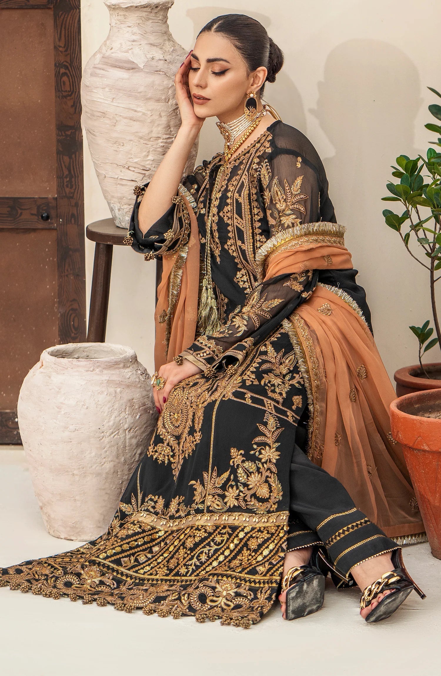 Maryum N Maria | Luxury Chiffon Collection | Evening Aura - House Of Hania