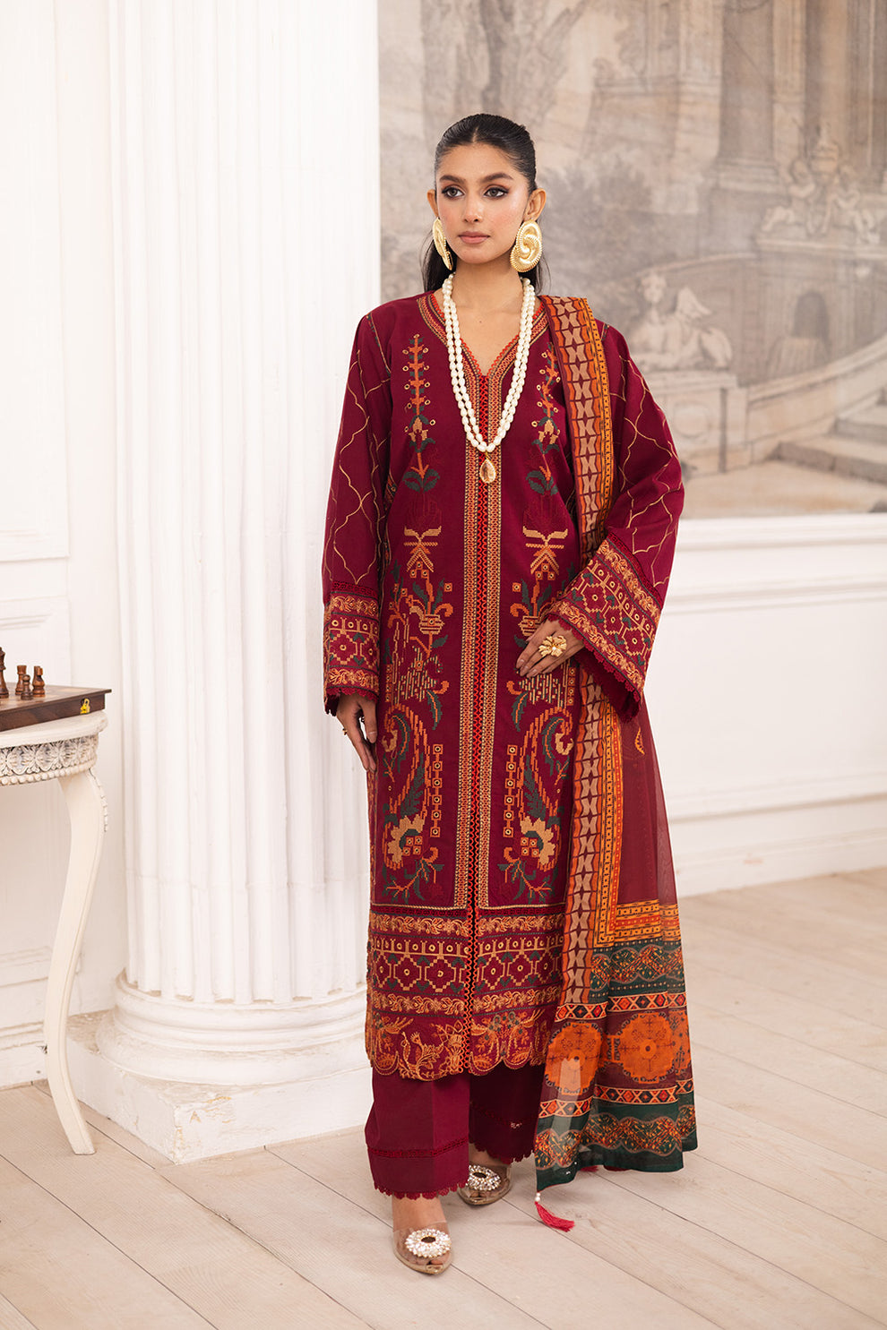 Maryum N Maria | Mira Luxury Lawn | SAHAR - FS50114 - House Of Hania