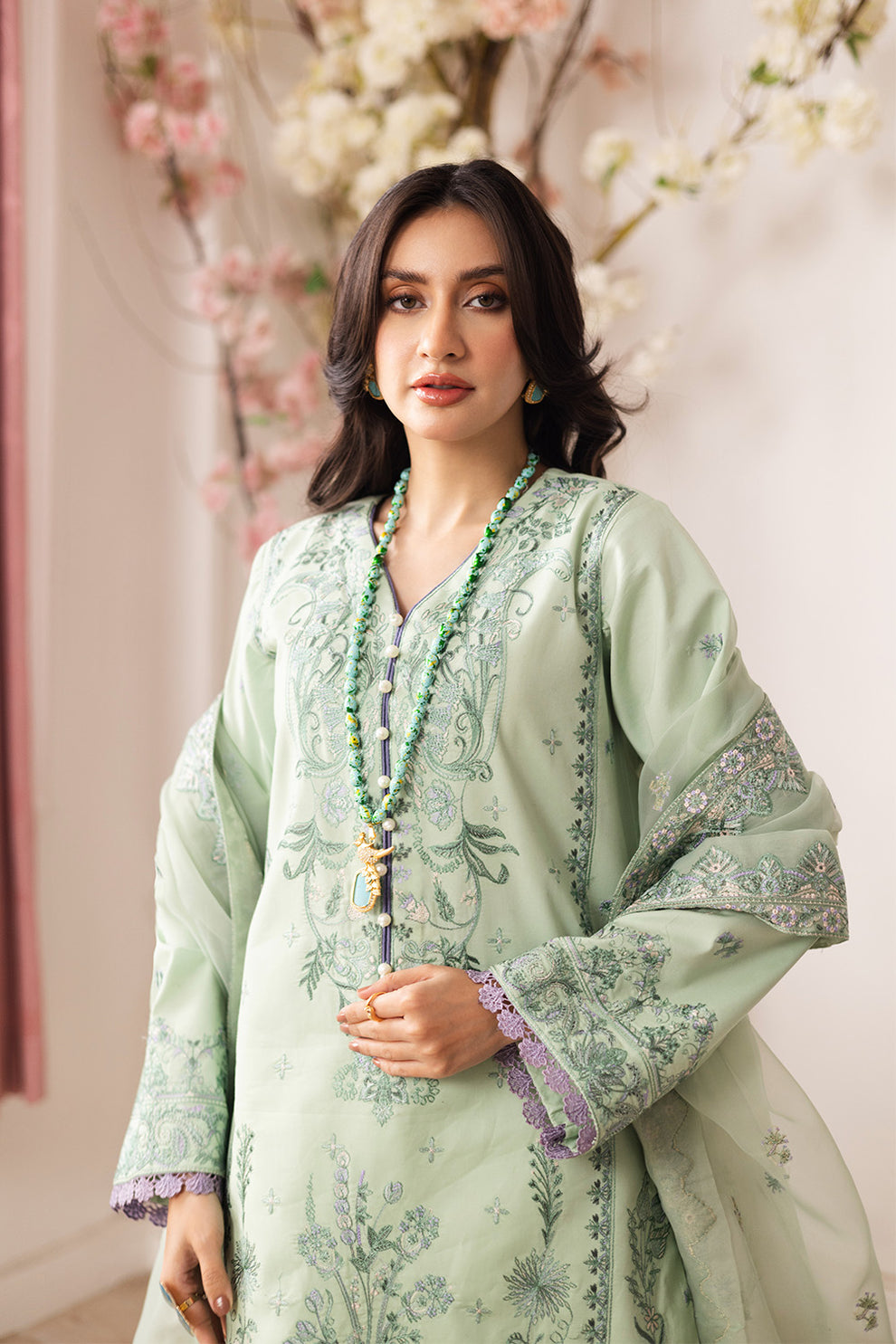 Maryum N Maria | Mira Luxury Lawn | ZINAT - FS50112 - House Of Hania