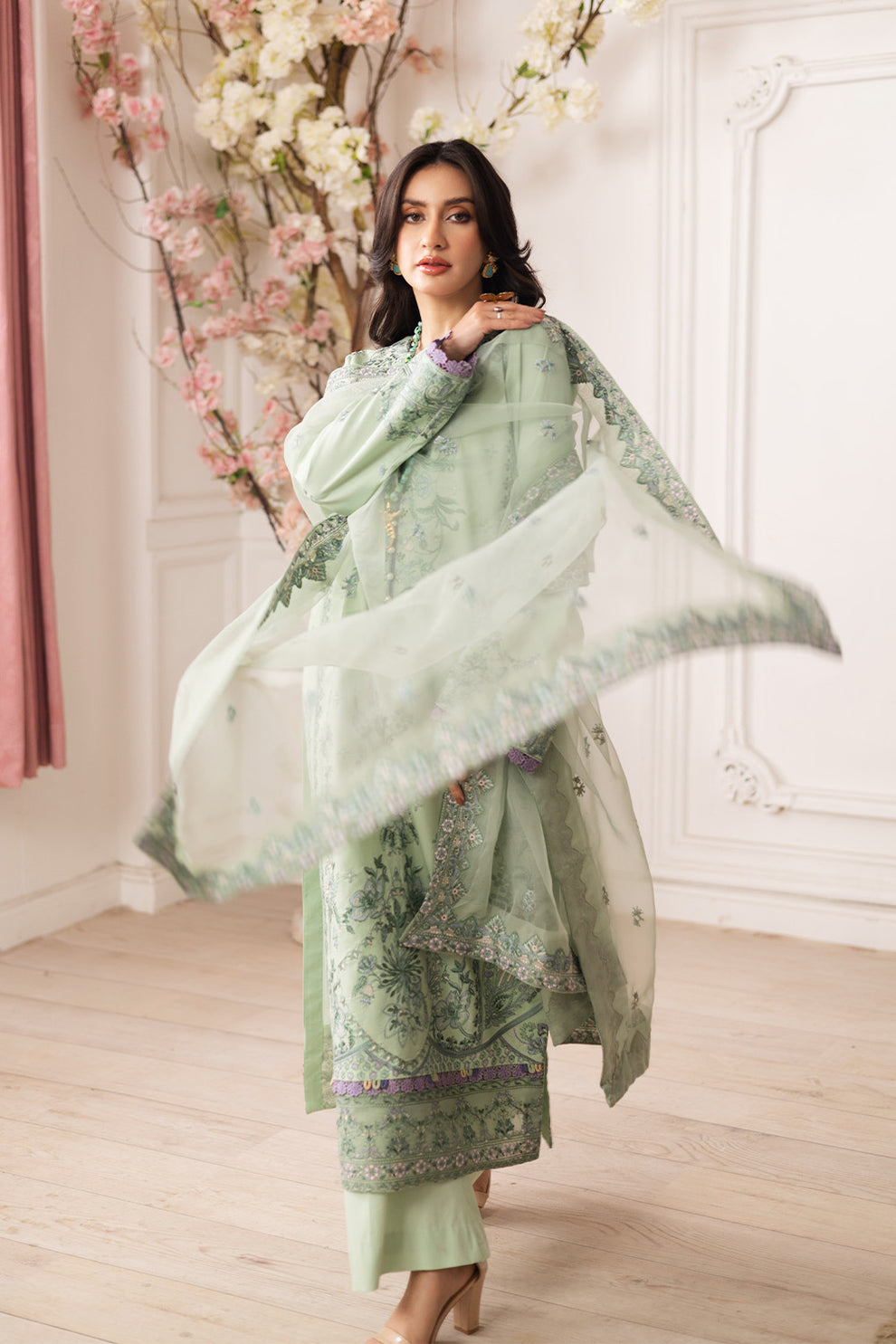 Maryum N Maria | Mira Luxury Lawn | ZINAT - FS50112 - House Of Hania