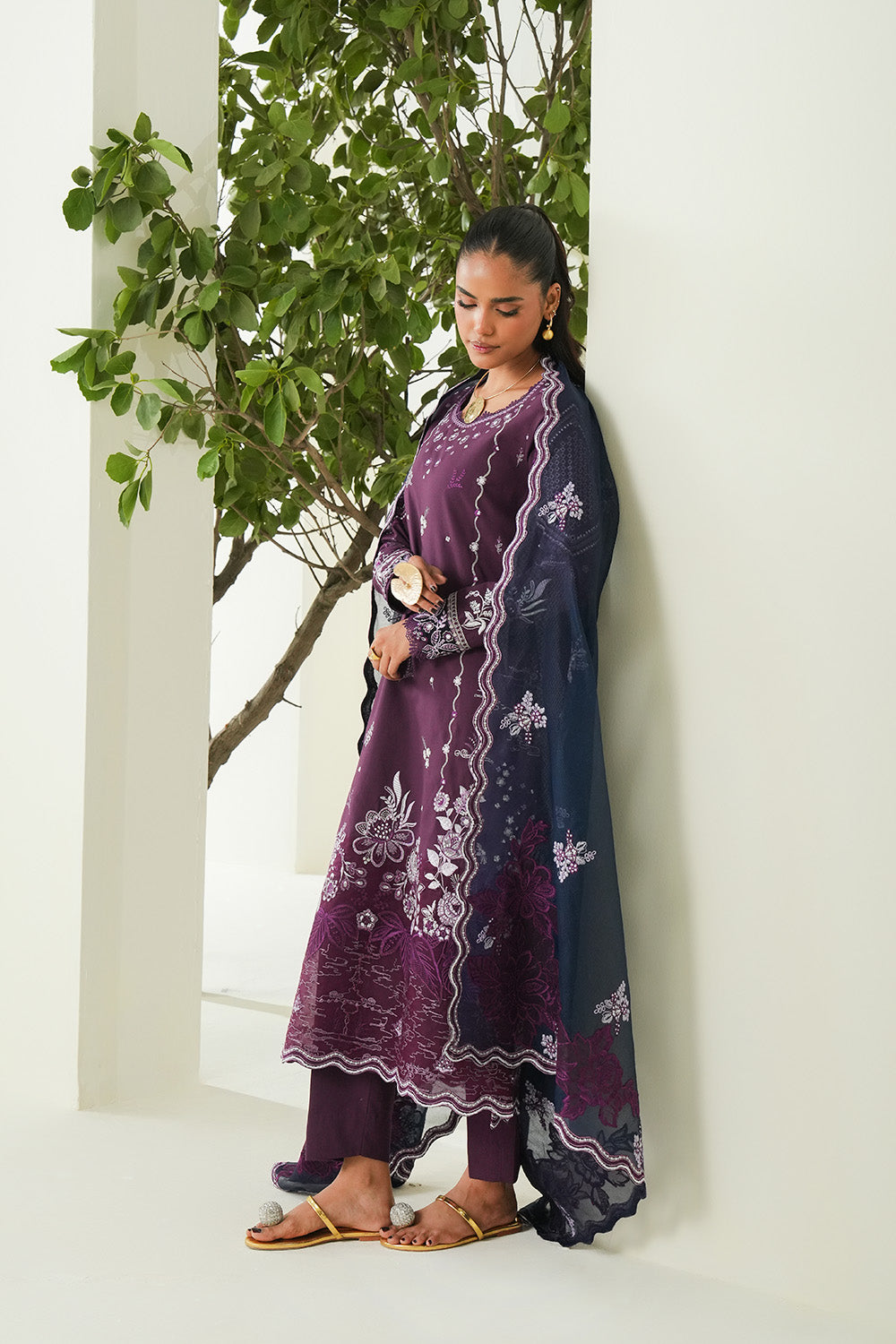 Maryum N Maria | Soiree Lawn | Sweet Pea - House Of Hania