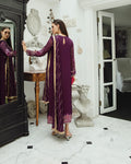 Maryum n Maria | Freesia Ariya Formals | SW23-502 - PLUM - Roshan - House Of Hania