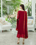Maryum n Maria | Freesia Ariya Formals | SW23-506 - Crimson - Shadi - House Of Hania