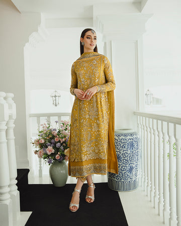 Maryum n Maria | Freesia Ariya Formals | SW23-510 - Ocher - Laleh - House Of Hania