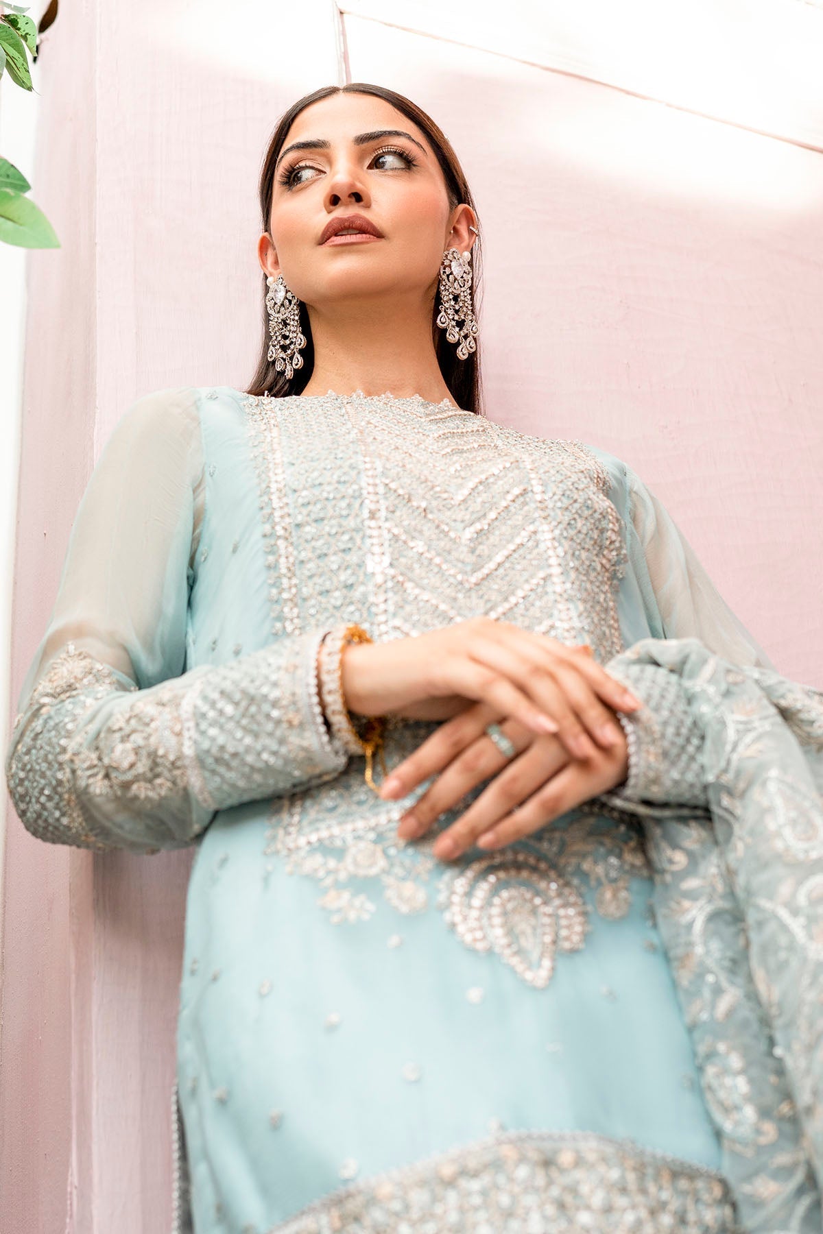 Motifz-4112-ZEL EMBROIDERED BEMBERG CHIFFON - House Of Hania